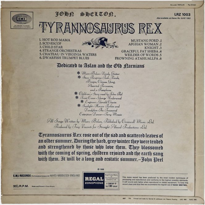 Tyrannosaurus Rex – My People Were Fair And Had Sky In Their Hair... But Now They're Content To Wear Stars On Their Brows - Image 3